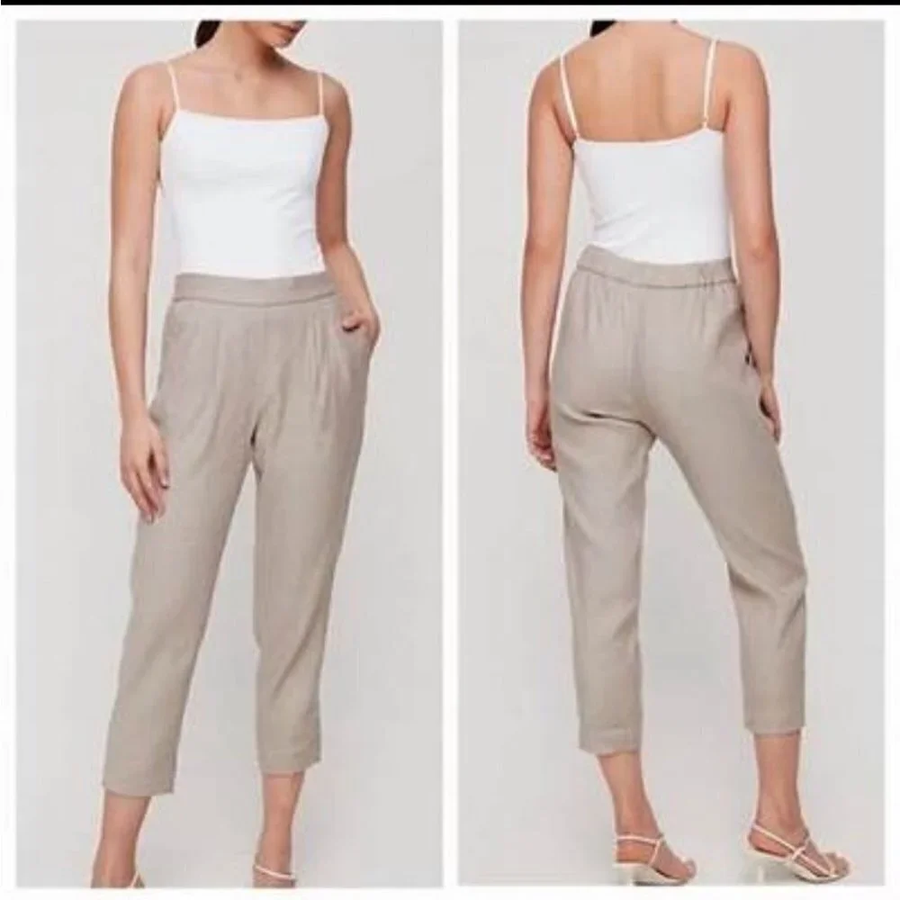 Aritzia Babaton Cohen Pant Linen trouser office event vacation sz 6